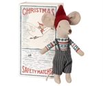 Christmas mouse in matchbox big brother fra Maileg - Tinashjem